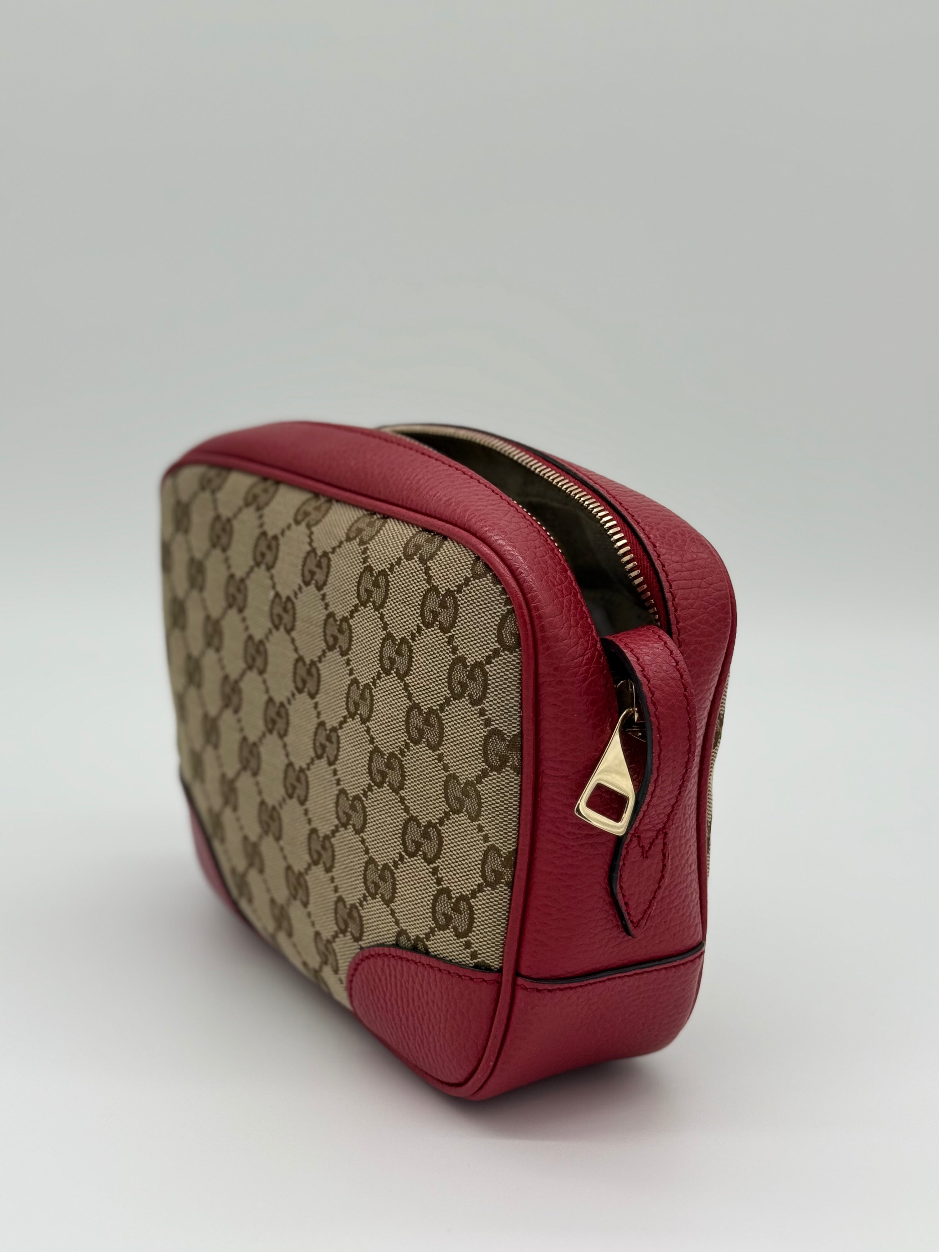 Gucci Tasche, Monogram Mini Bree Messenger Bag Red