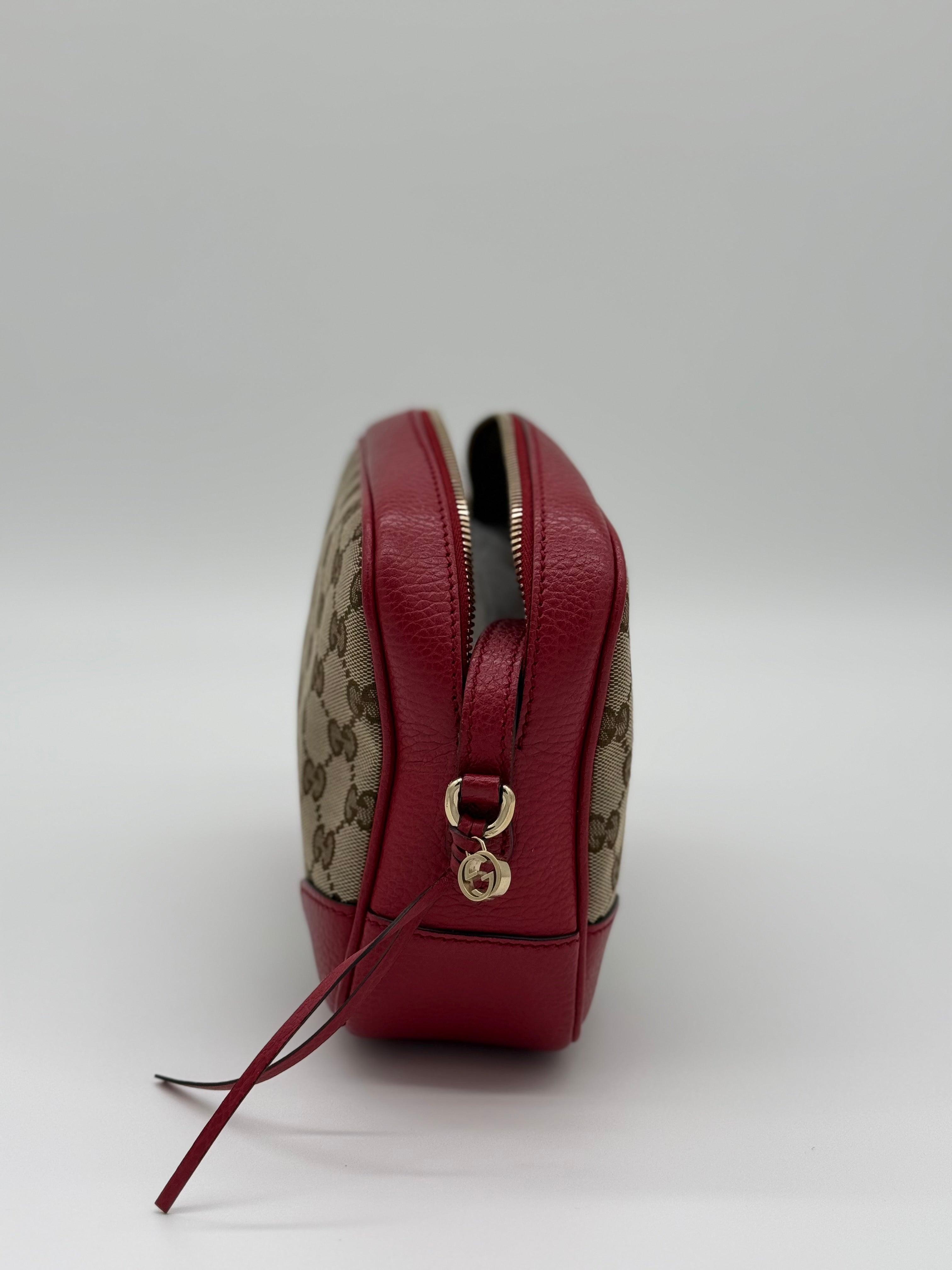 Gucci Tasche, Monogram Mini Bree Messenger Bag Red