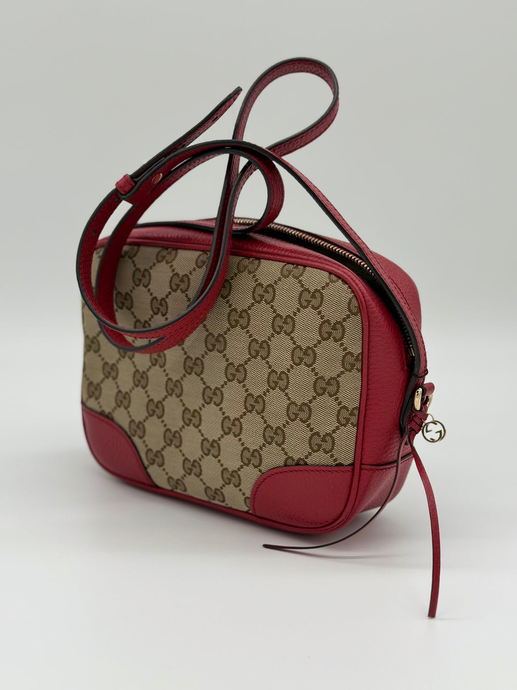 Gucci Tasche, Monogram Mini Bree Messenger Bag Red
