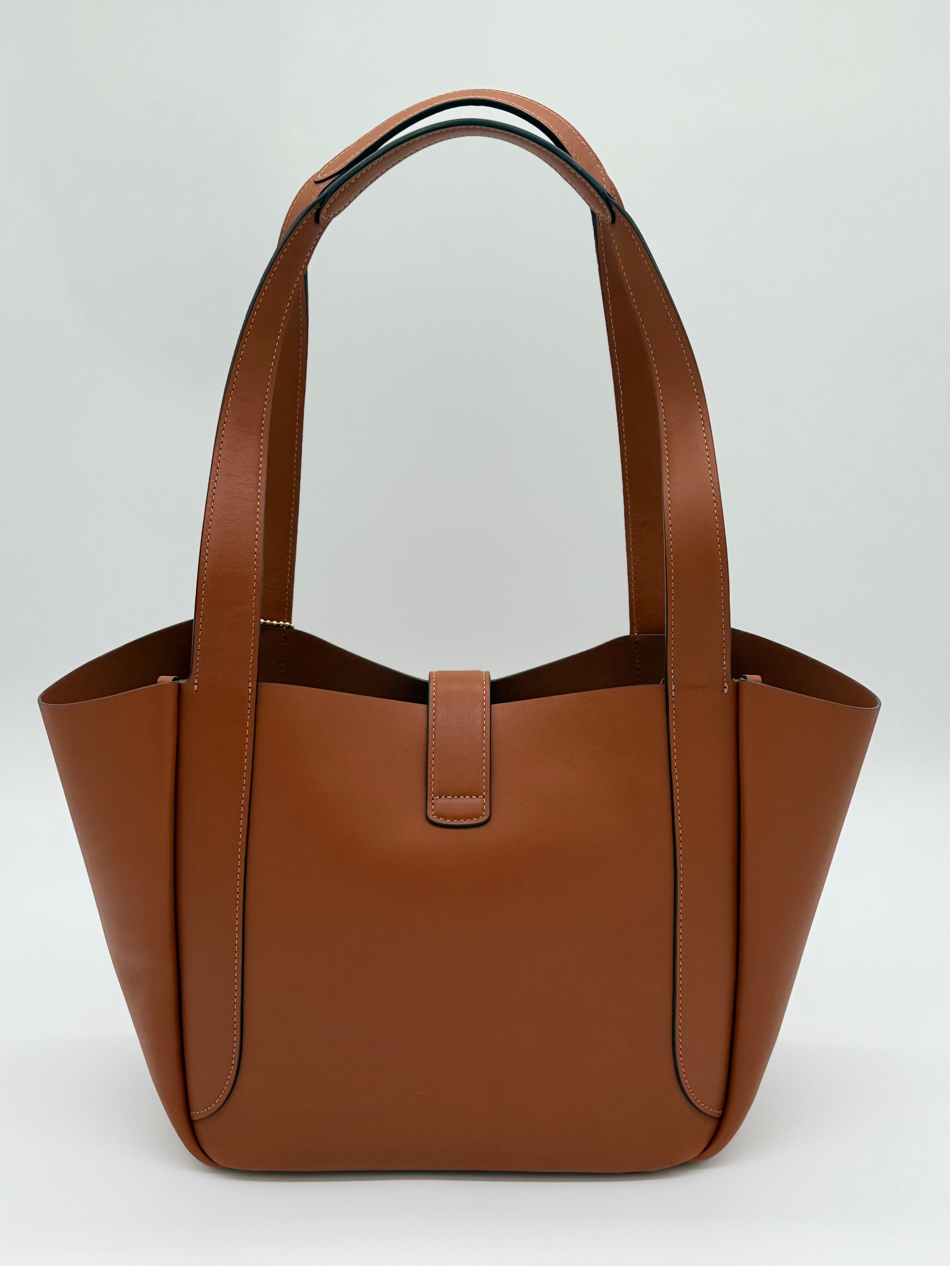 Coach Smith Hadley Turnlock Tote Bag Gold/Braun