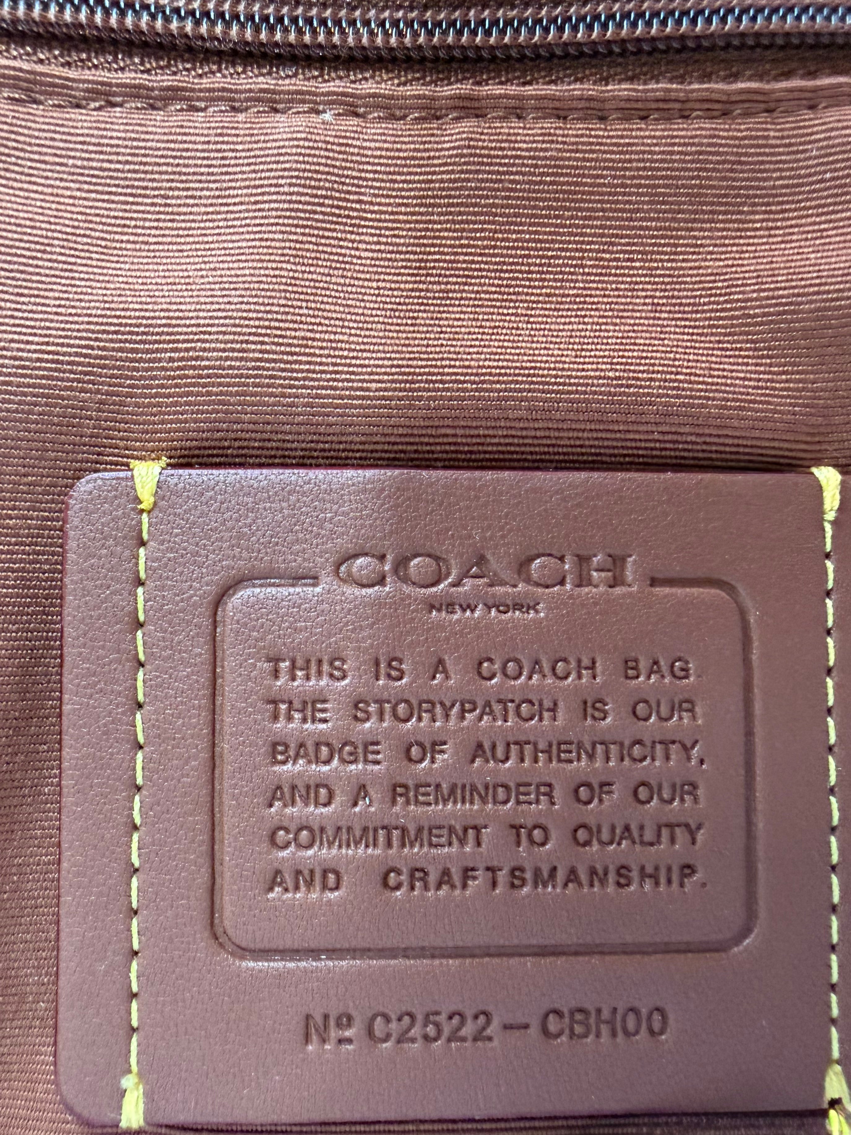 Coach Smith Hadley Turnlock Tote Bag Gold/Braun
