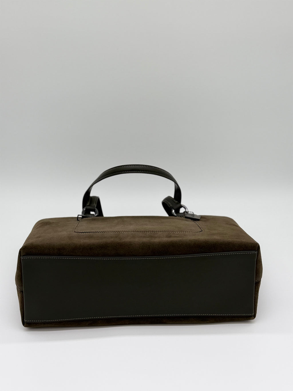 Coach Suede Station Tote Bag Army Green