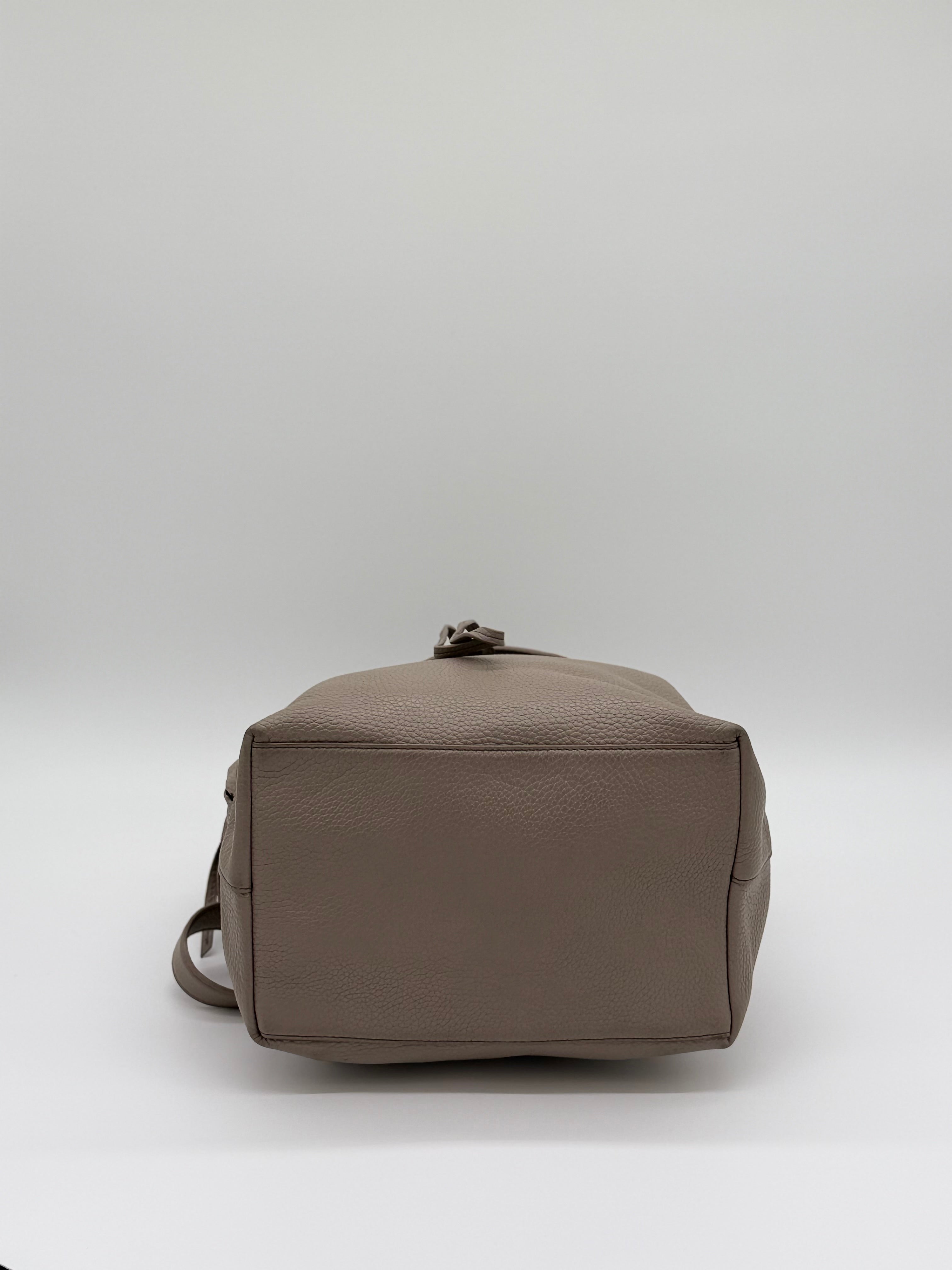 Tory Burch Leder Rucksack, grau Procini Grey Backpack von Tory Burch