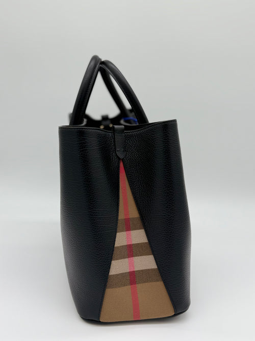 Burberry Bermondsey Tote Bag Schwarz – Seitenansicht links