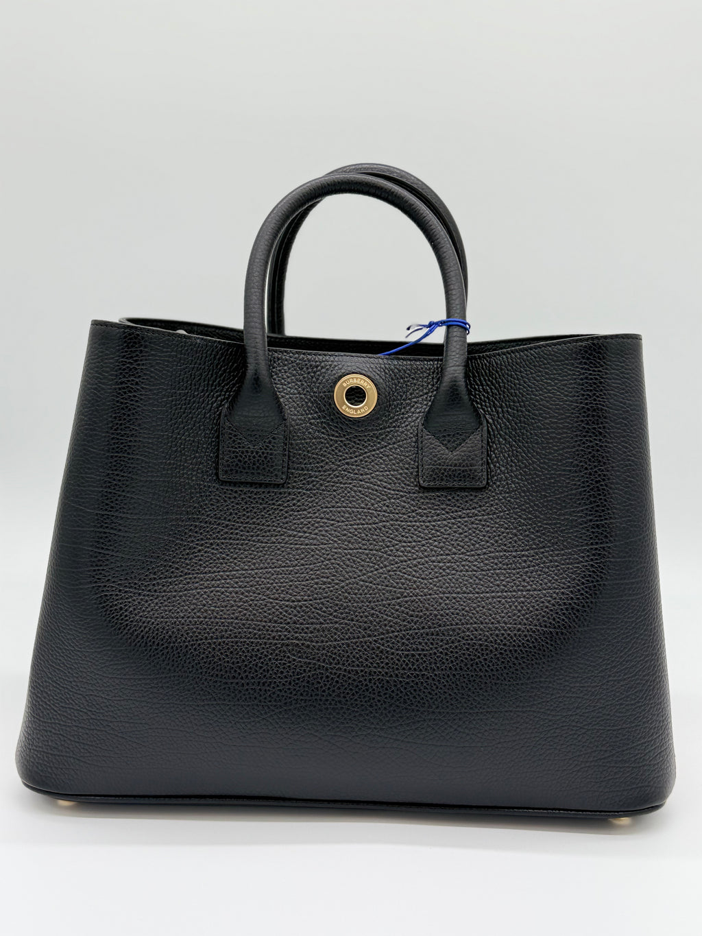 Burberry Bermondsey Tote Bag Schwarz Kalbsleder – Frontansicht