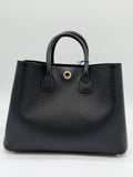 Burberry Bermondsey Tote Bag Schwarz Kalbsleder – Frontansicht