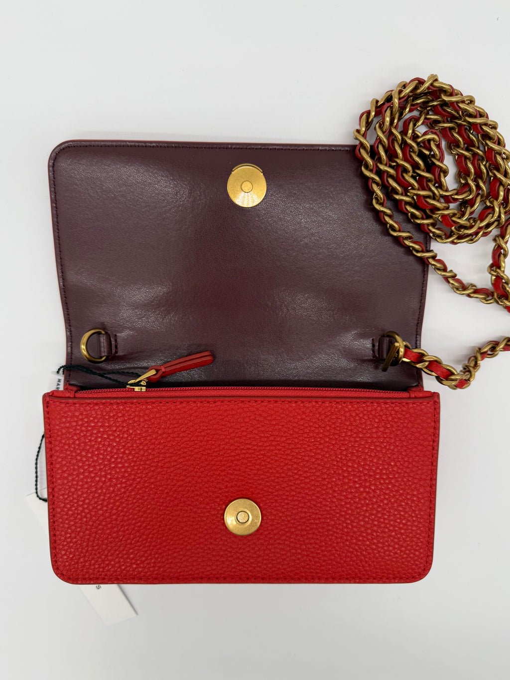 Crossbody Rot – aufgeklappt, Innenansicht