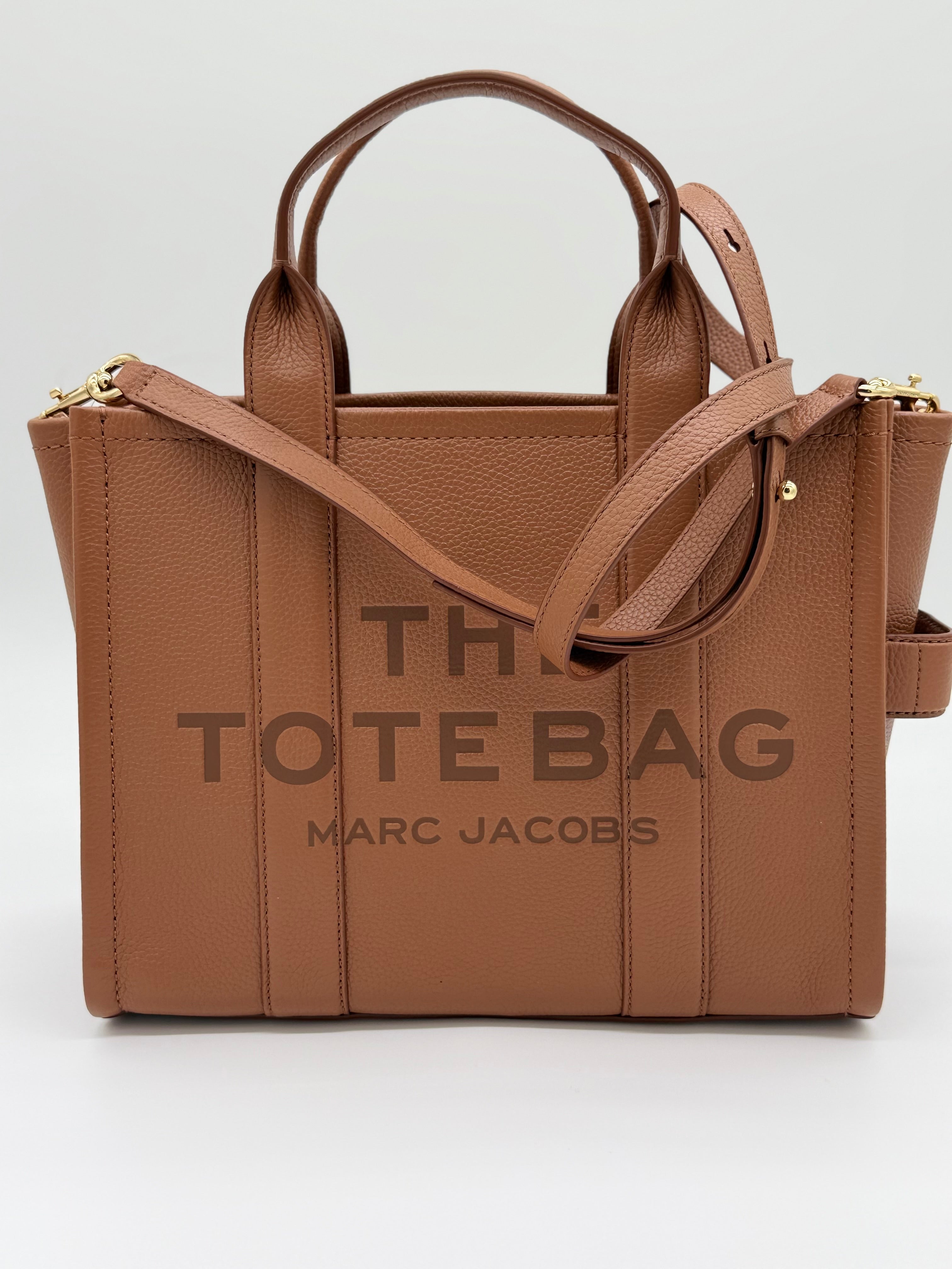 Marc Jacobs The Leather Medium Tote Argan Oil – Schulterriemen, Gesamtansicht