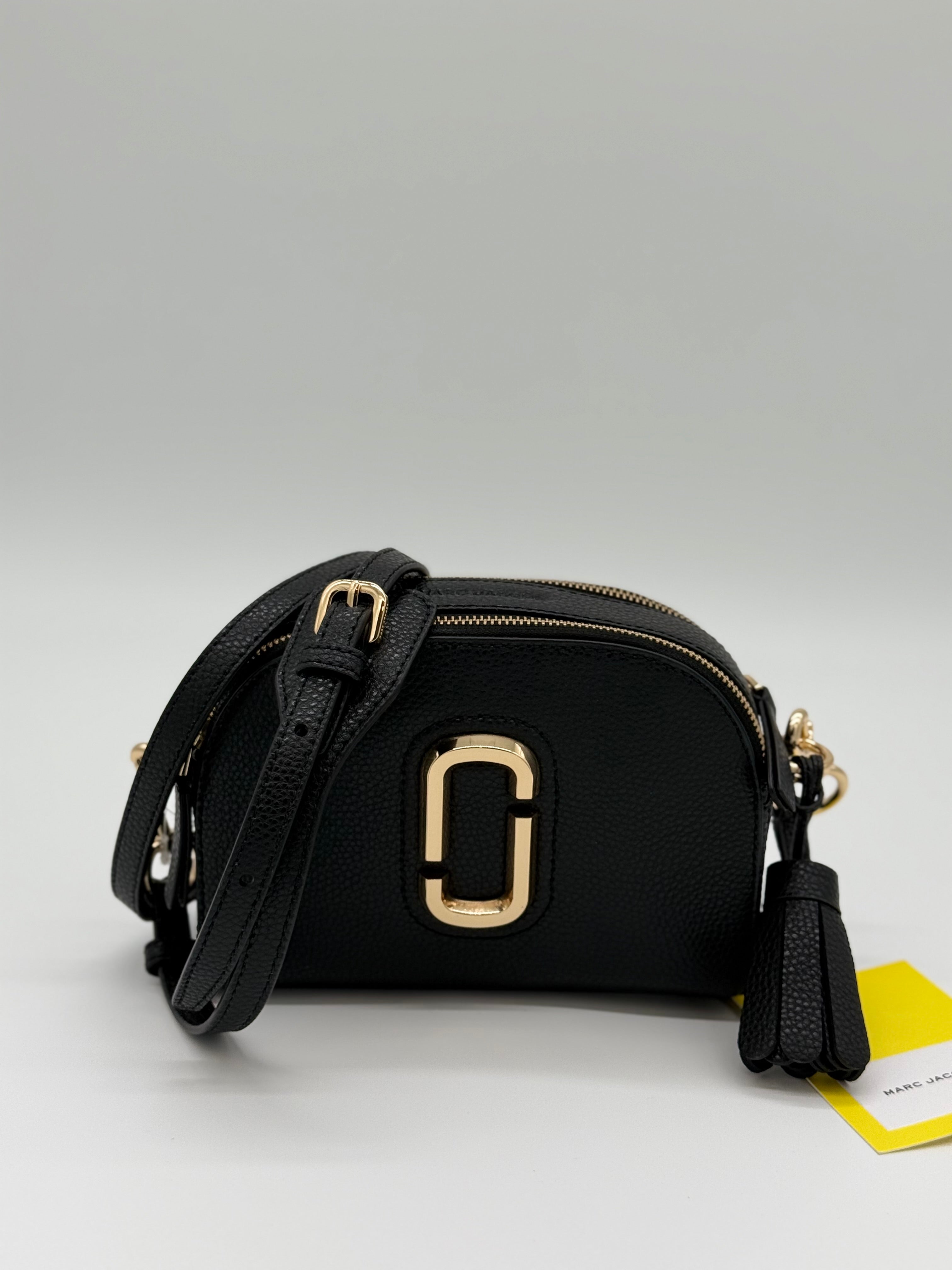 Marc Jacobs The Shutter Crossbody Bag Black – Schulterriemen, Detailansicht oben
