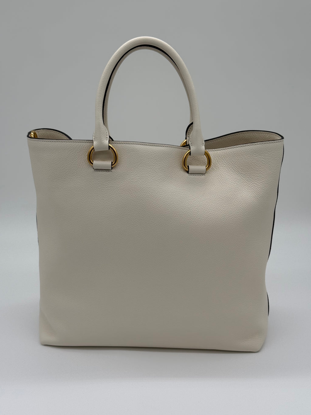Prada Vitello Phenix Bianco Tote Bag 1BG865 – Hintenansicht