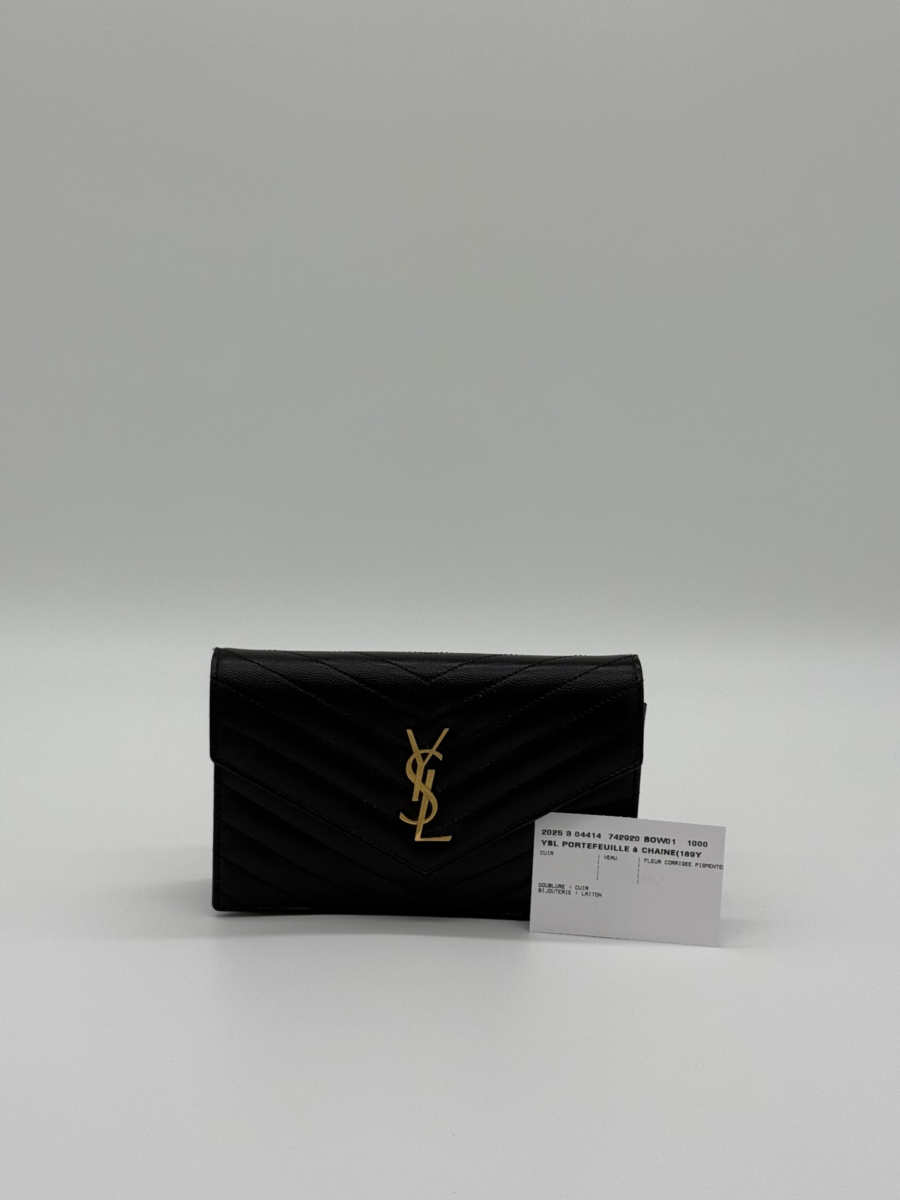 Saint Laurent Tasche mit Echtheitszertifikat/Produktetikett.