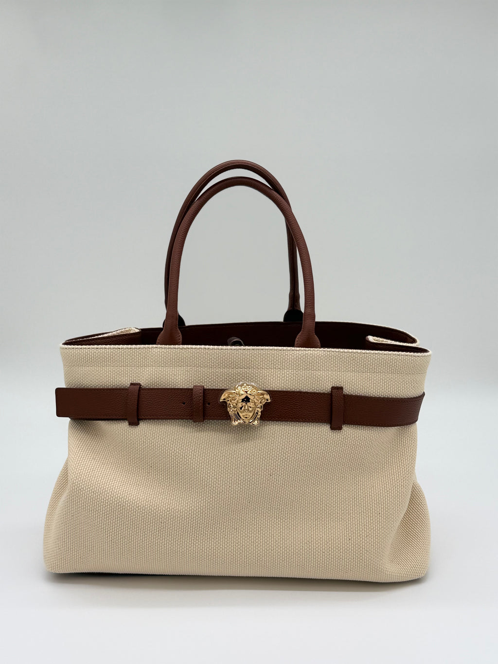Versace La Medusa Canvas Tote Bag