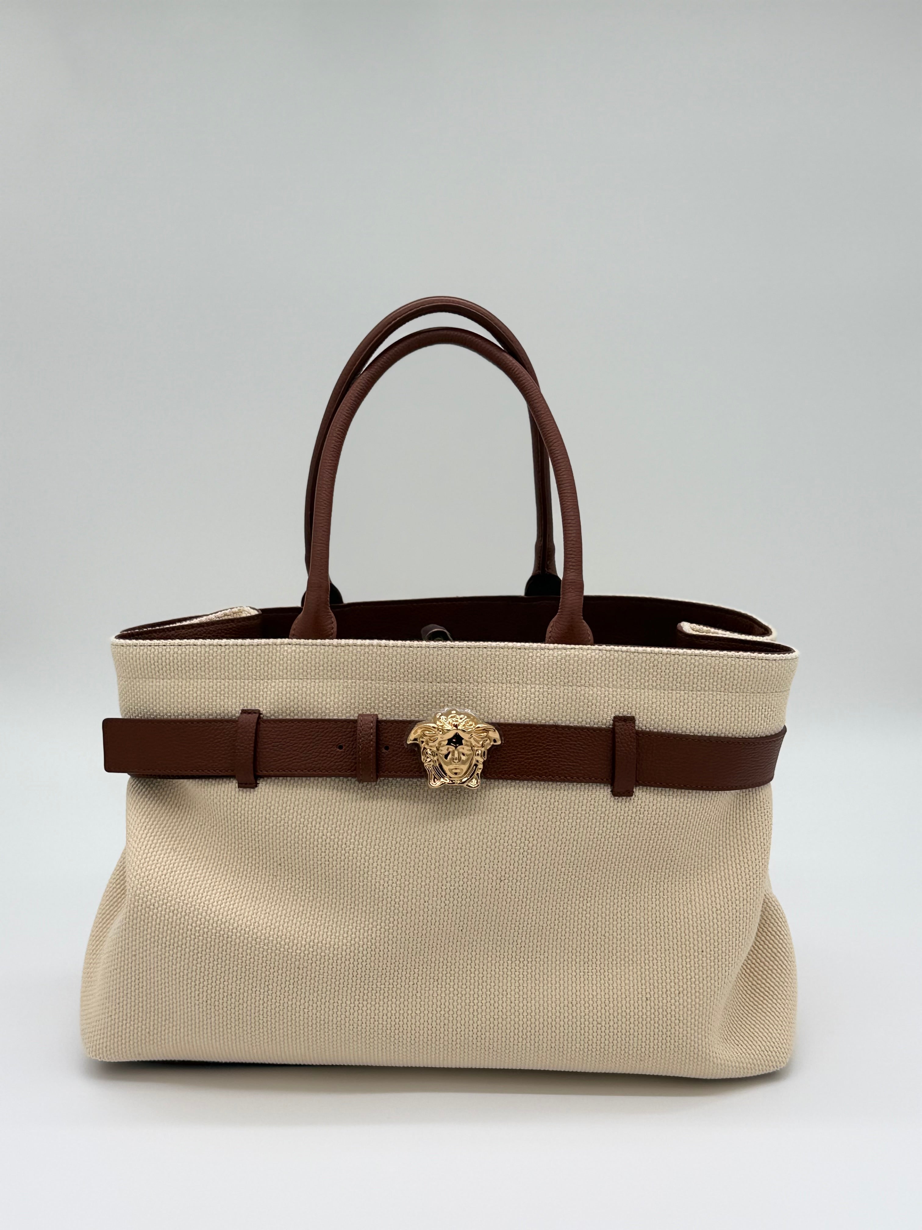 Versace La Medusa Canvas Tote Bag